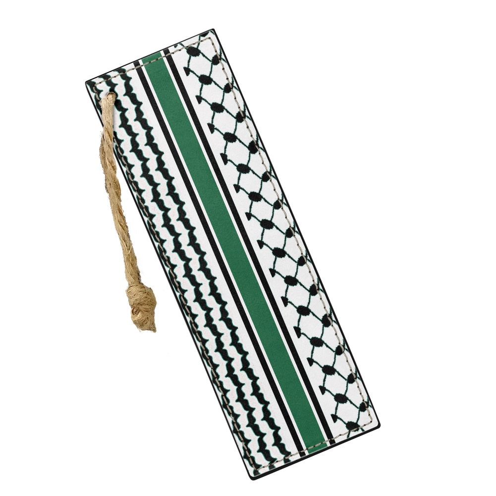 Palestinian kuffiyeh leather bookmark (single set)