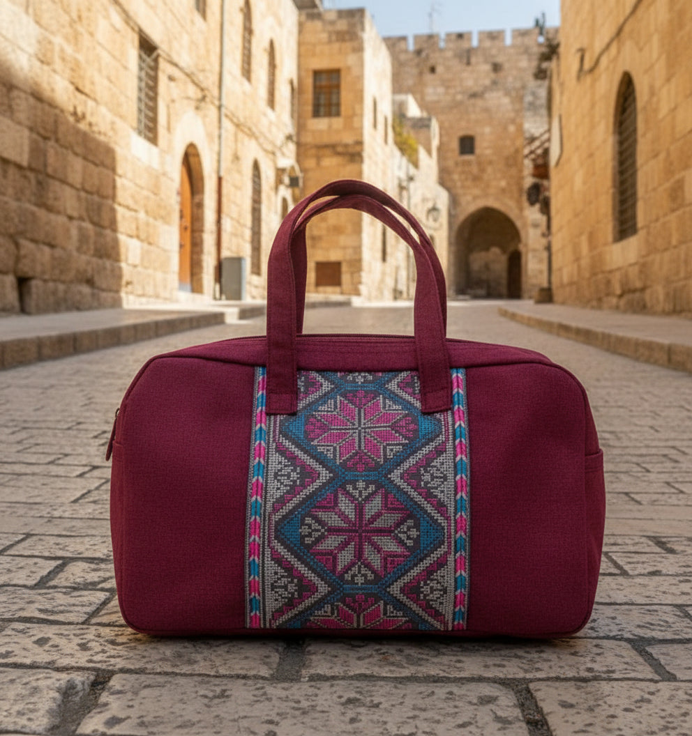 Handmade Tatreez Embroidery Laptop Bag