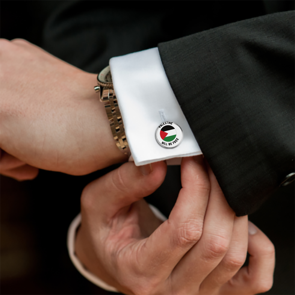 Palestine will be Free Fashion Cufflinks Tuxedo Studs -