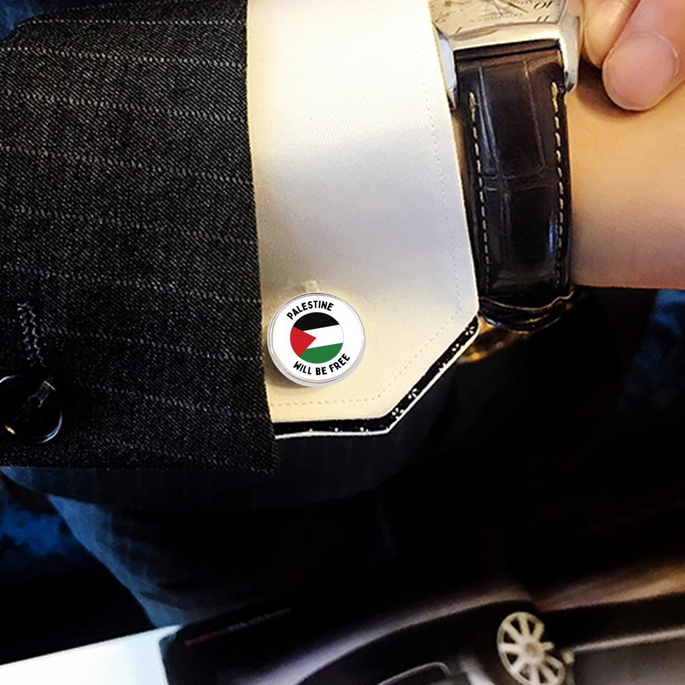 Palestine will be Free Fashion Cufflinks Tuxedo Studs