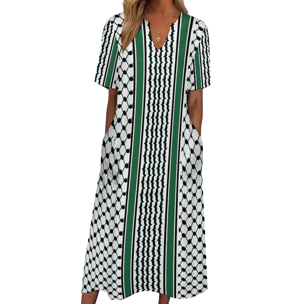 Palestinian Kuffiyeh 7-Point Sleeve Dress