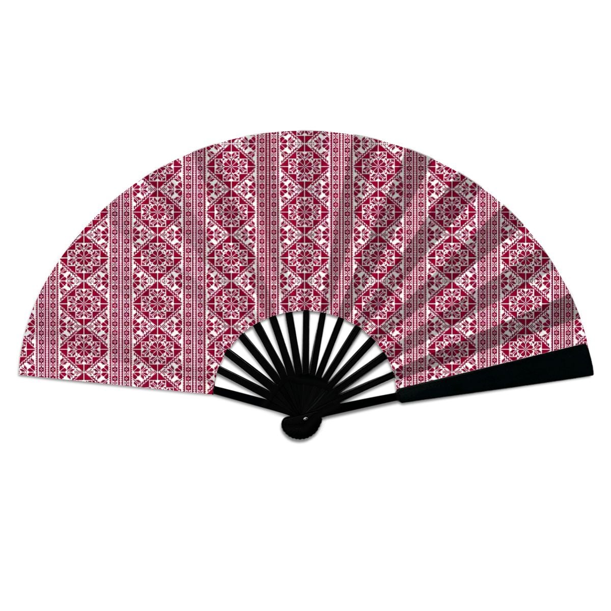 Palestinian Tatreez Folding Fan (Double-sided)