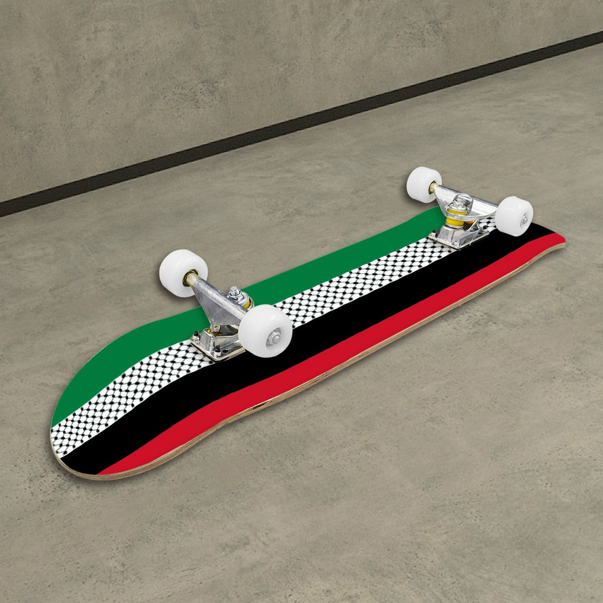 Palestinian Flag Keffiyeh Skateboard