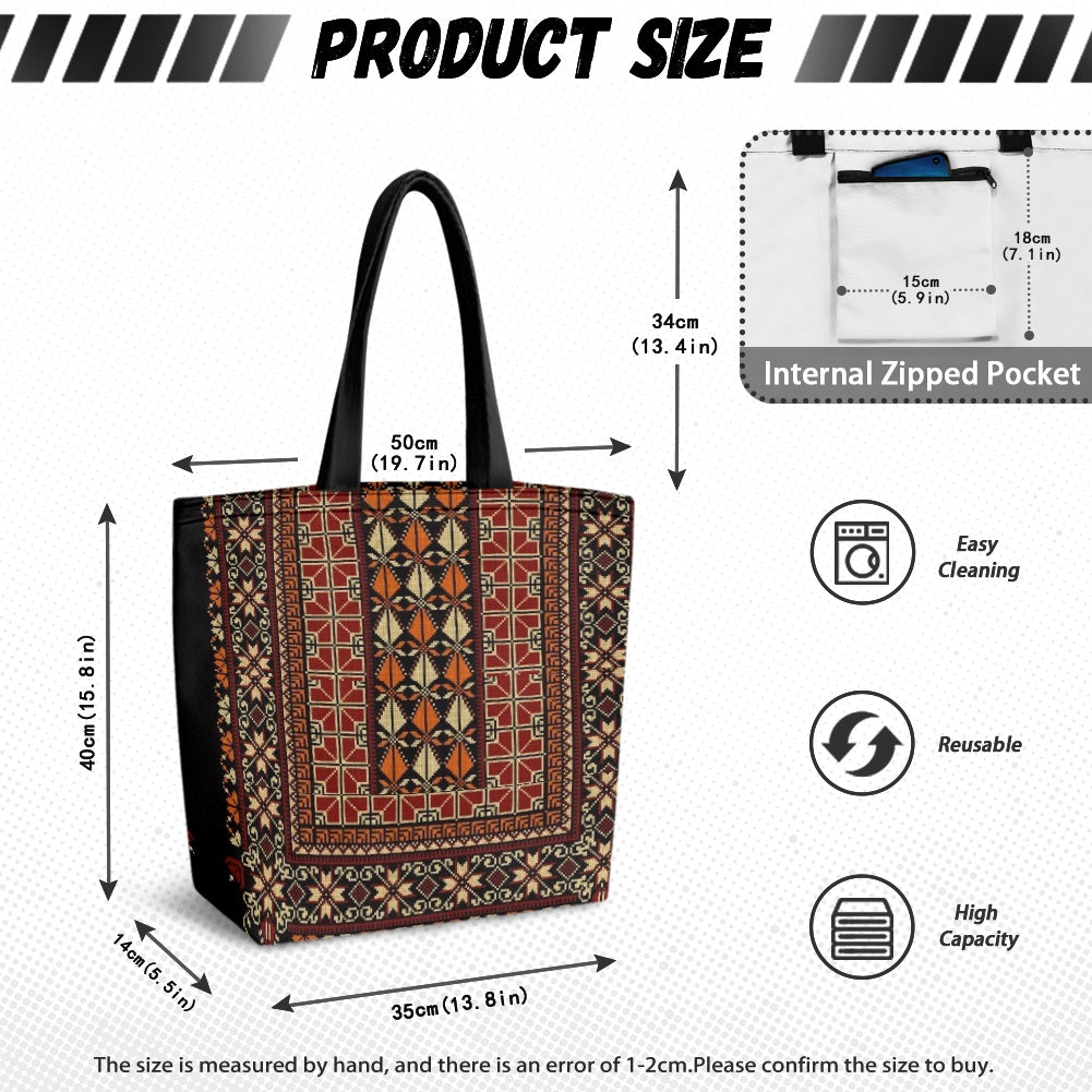 Palestinian heritage print tatreez cultural bag