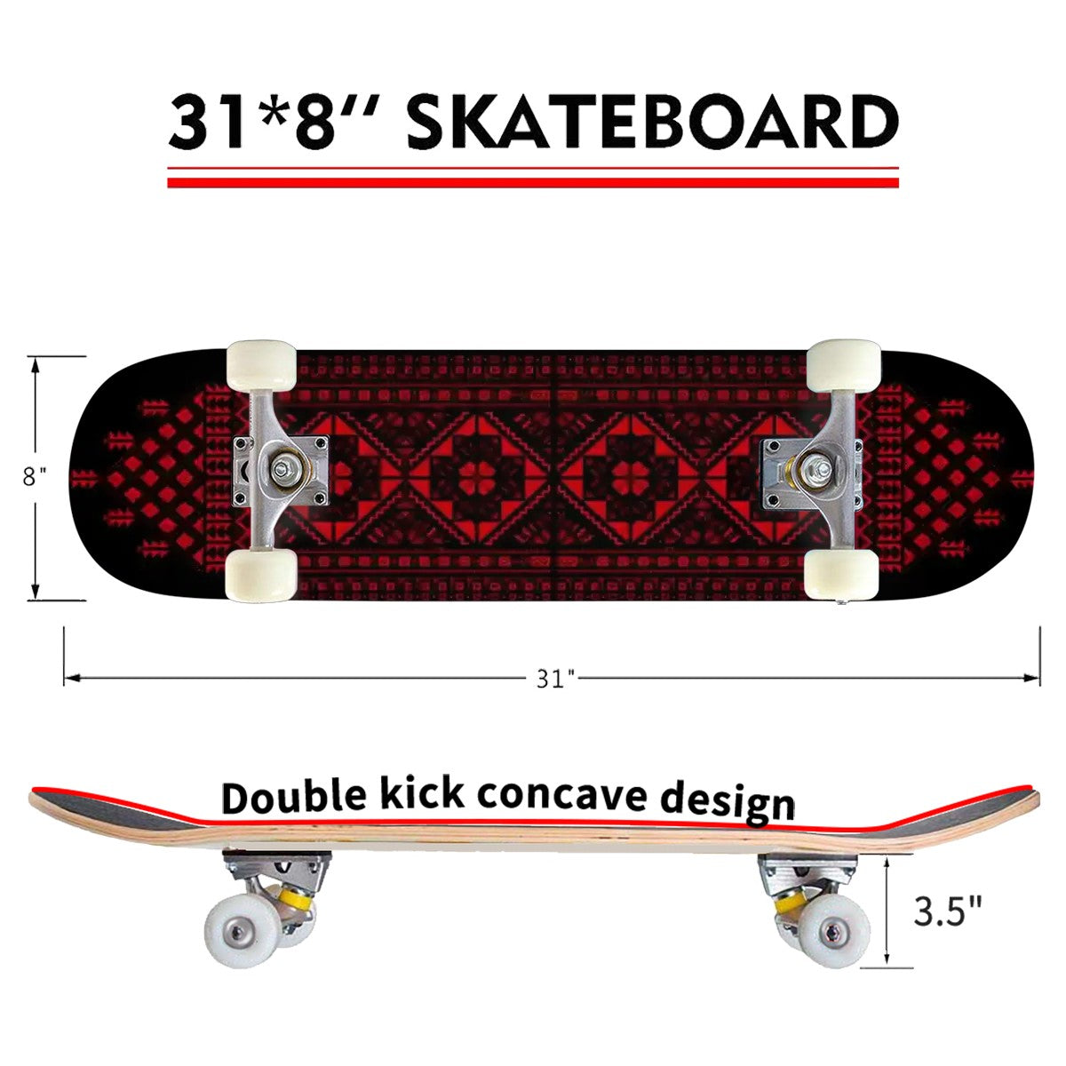 Palestinian Tatreez Skateboard