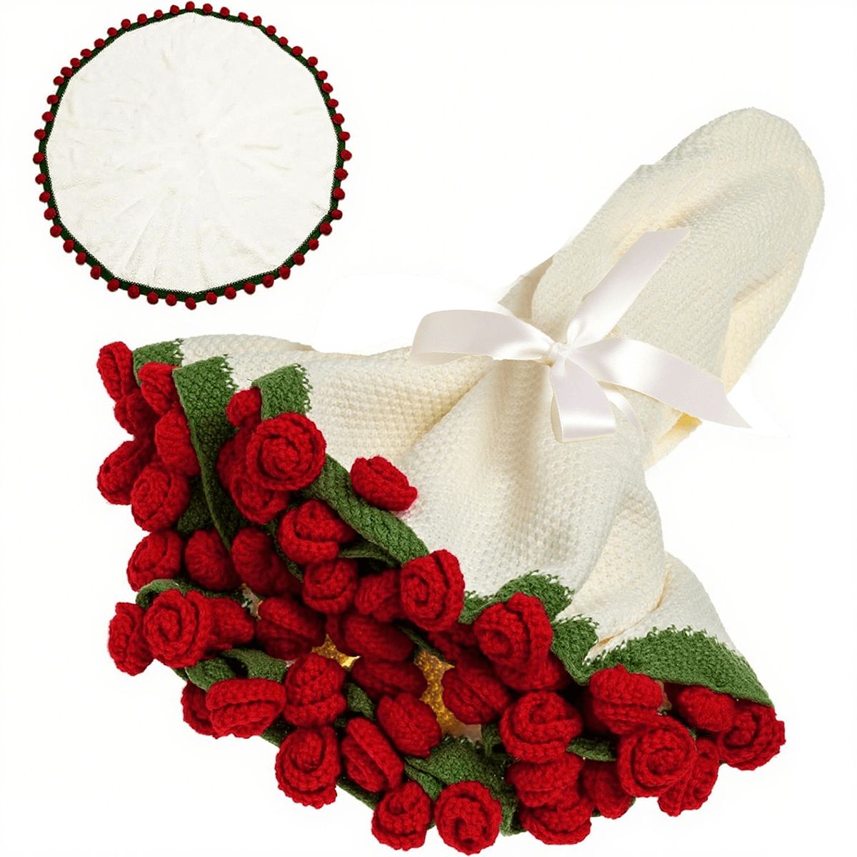 Palestinian Poppy Bouquet Blanket