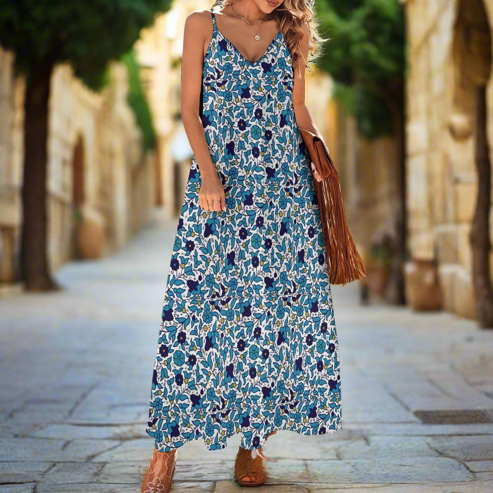 Palestinian Jerusalem Hebron Sling Ankle Long Dress