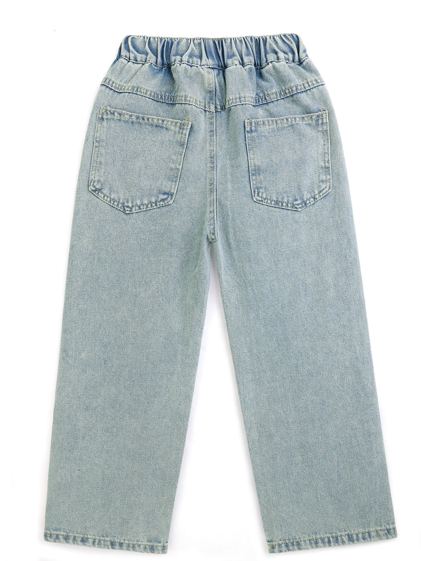 Palestinian Tatreez Print Children's Cropped Jeans (Front Printing)