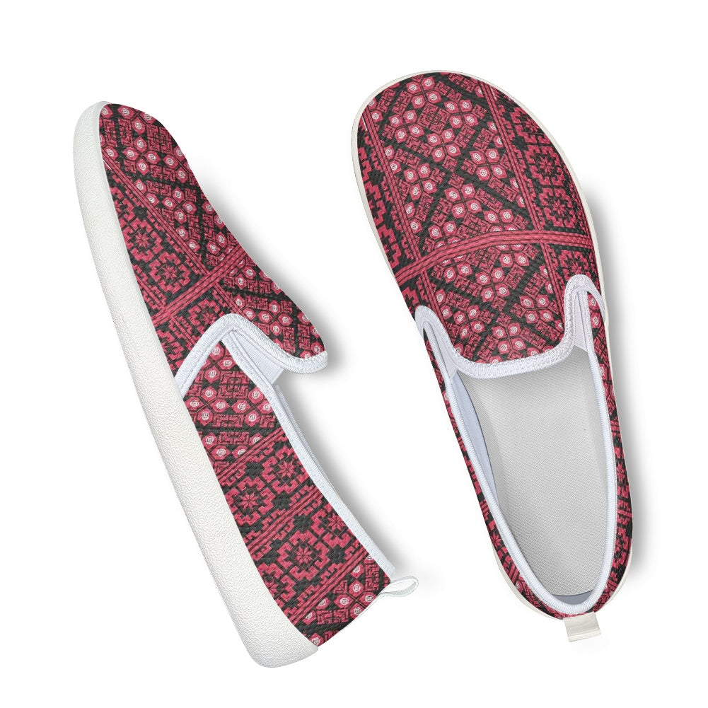 Palestinian Tatreez Print Flat Mesh Shoes