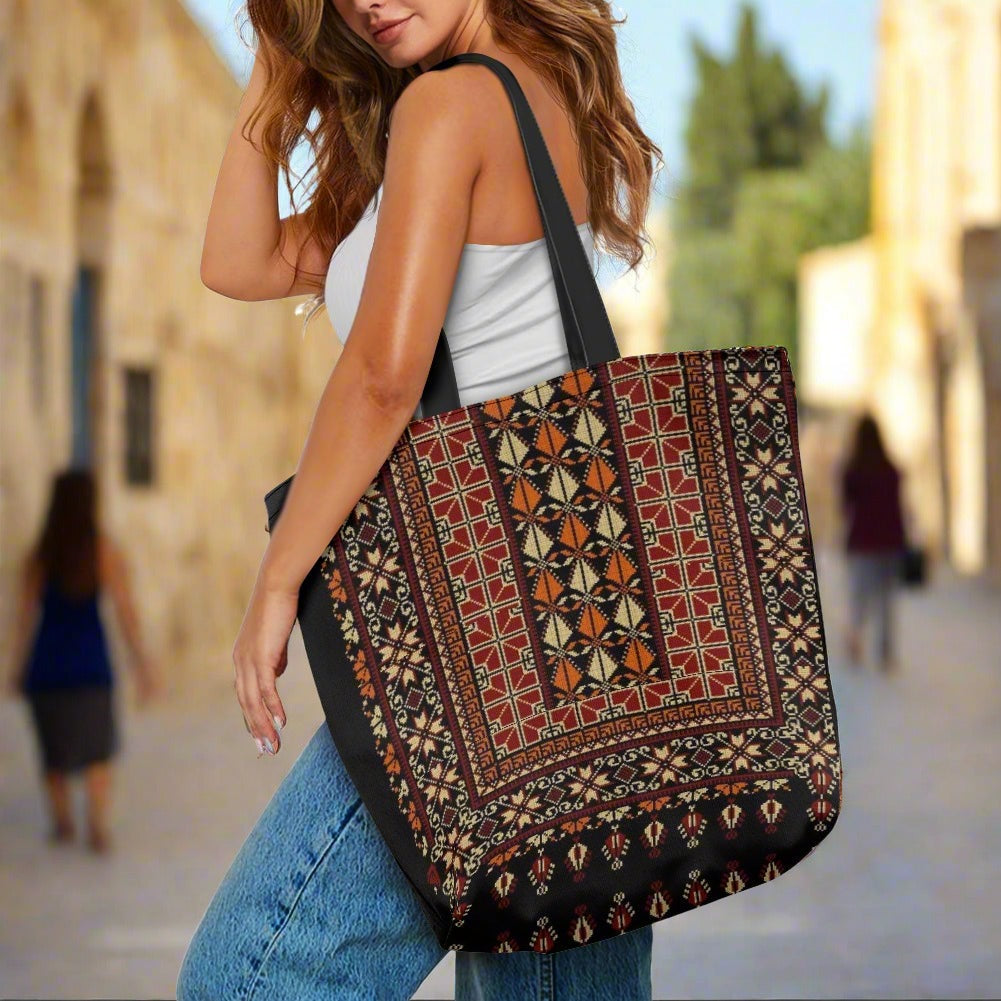 Palestinian heritage print tatreez cultural bag