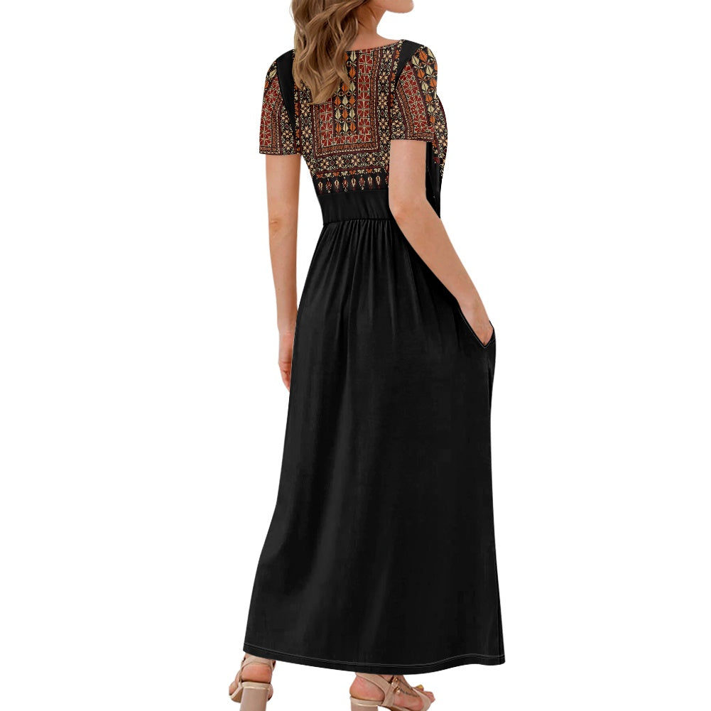 Palestinian Tatreez Print Ladies dress