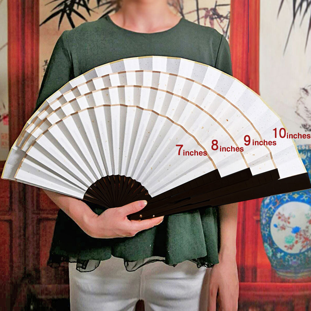 Palestinian Tatreez Print Double-side Custom Spun Silk Fan Retro Hand-held Folding Fan