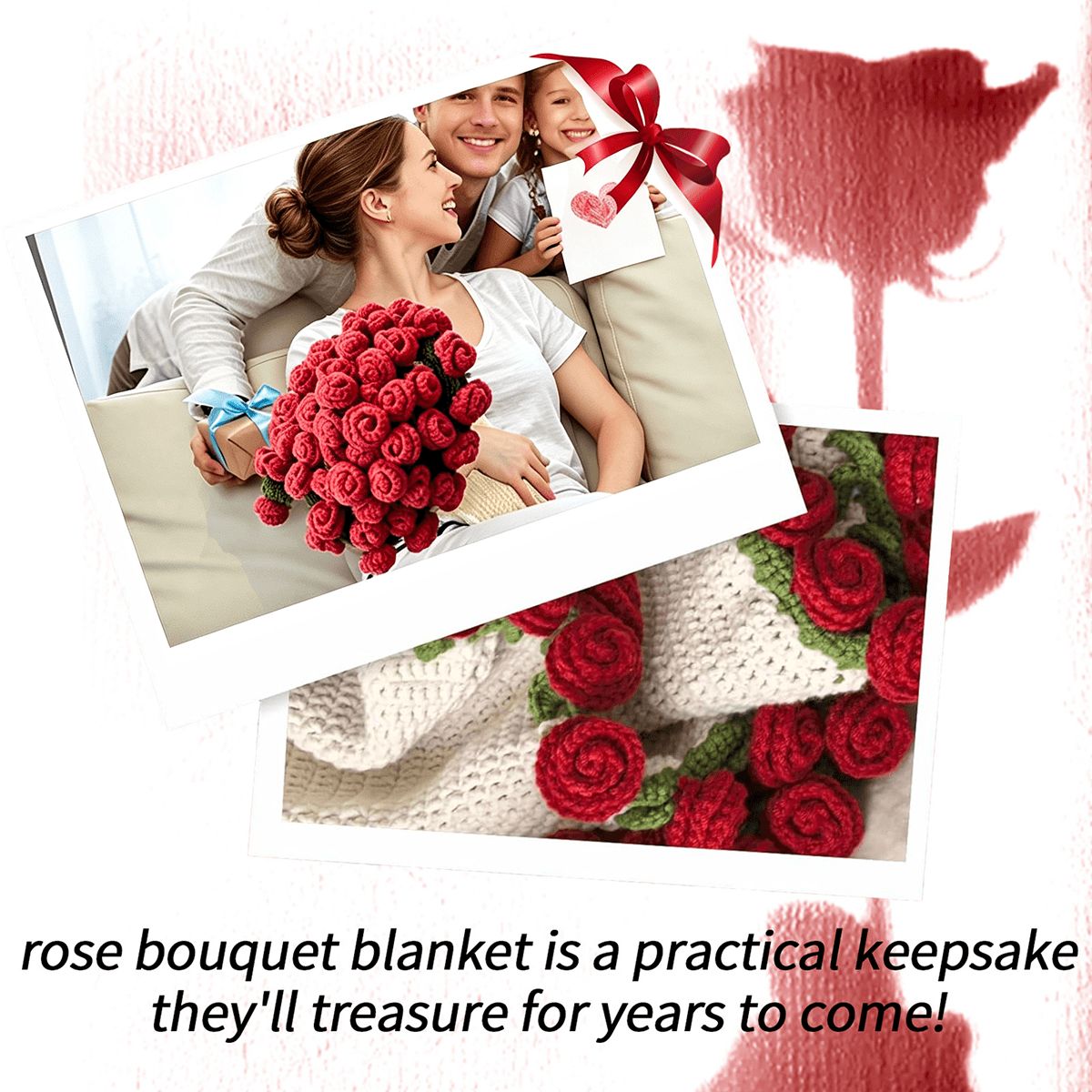 Palestinian Poppy Bouquet Blanket