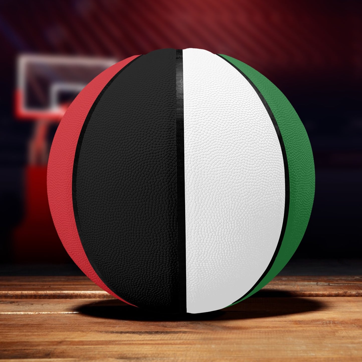 Palestinian Flag Colors Basketball - Eight Panel Printed