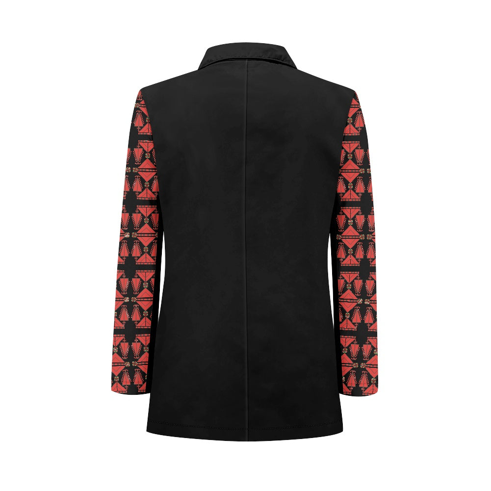 Palestinian Bayt Dajan Tatreez Print Modest Ladies Casual Blazer