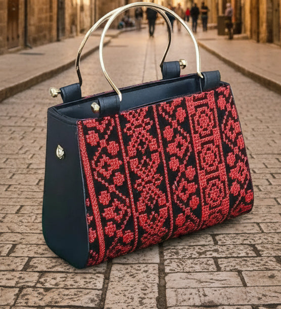 Stylish Designer Authentic Handmade Embroidered Palestinian Tatreez Handbag