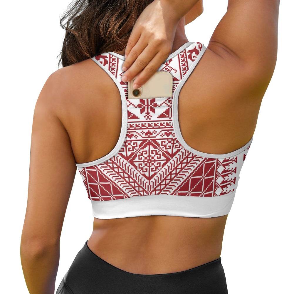 Palestinian tatreez print Women's Sports Vest