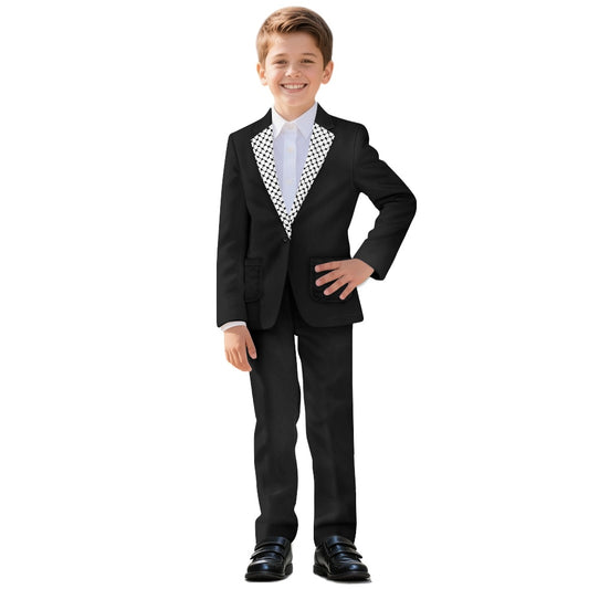 Boy Suit with Palestinian Kuffiyeh Design – Comfortable & Classic