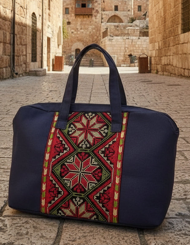 Handmade Tatreez Embroidery Laptop Bag