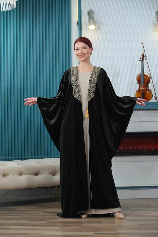 Arabian Handmade Traditional Velvet Abaya