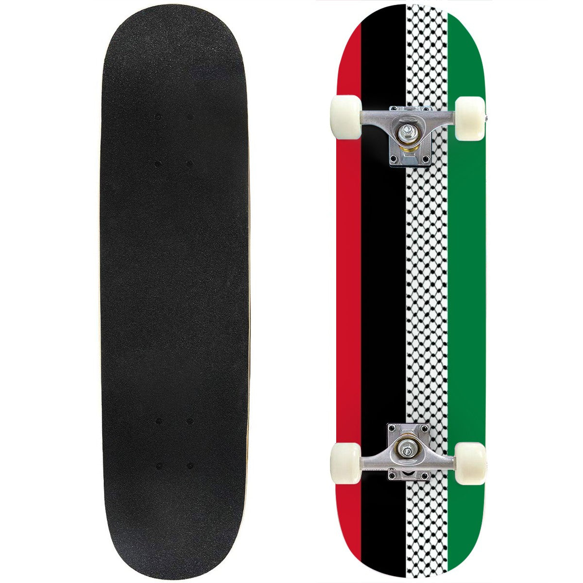 Palestinian Flag Keffiyeh Skateboard