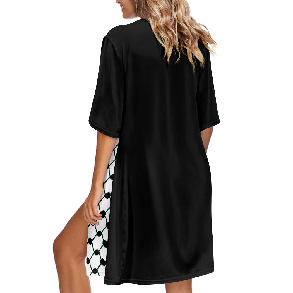 Palestinian Kuffiyeh Women's short-sleeved cloak -