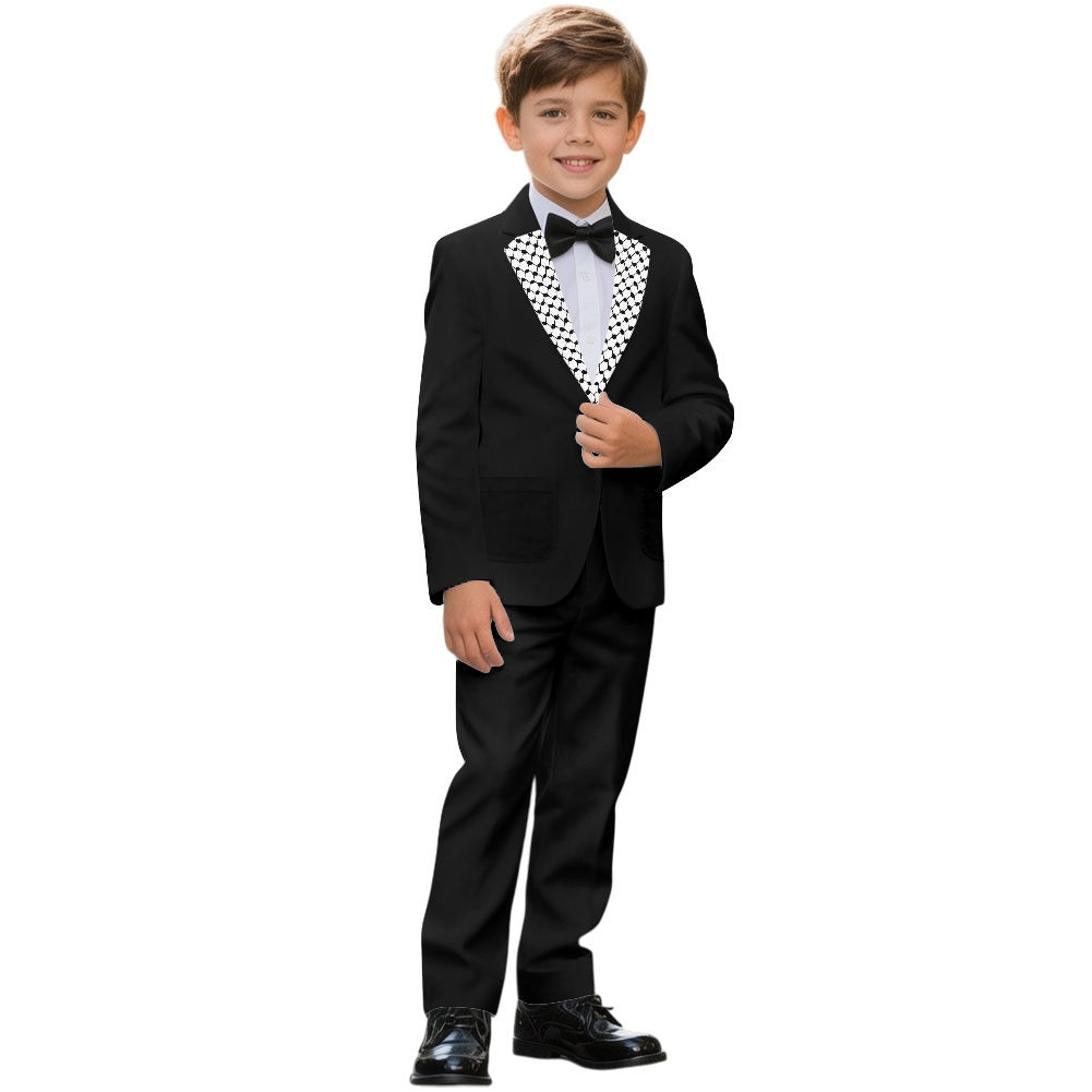 Boy Suit with Palestinian Kuffiyeh Design – Comfortable & Classic