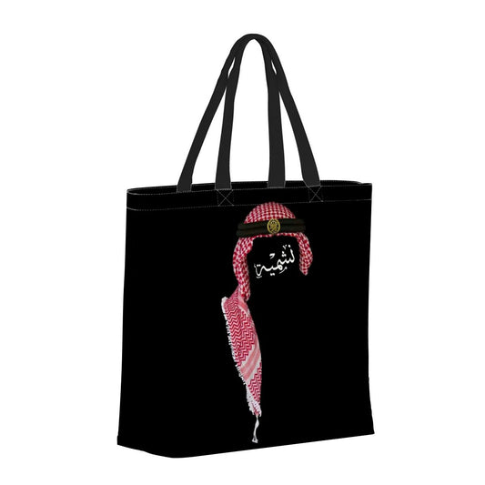 Women's نشميه Jordanian Shemagh Large Capacity One Shoulder Tote Bag With Zipper