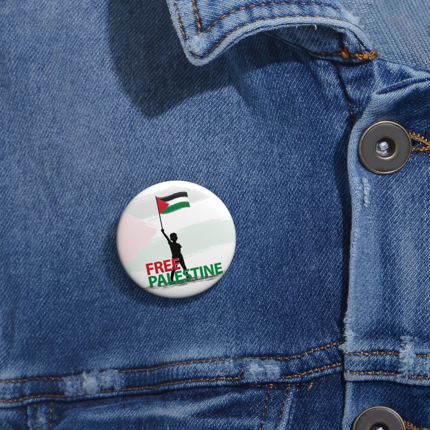 Palestinian Free Palestine Pin Buttons, Palestinian Solidarity, Palestinian Flag