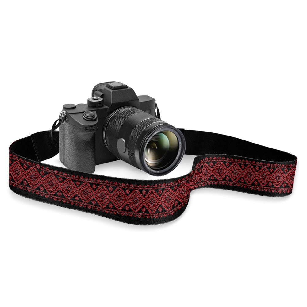 Palestinian Tatreez Print Camera Strap