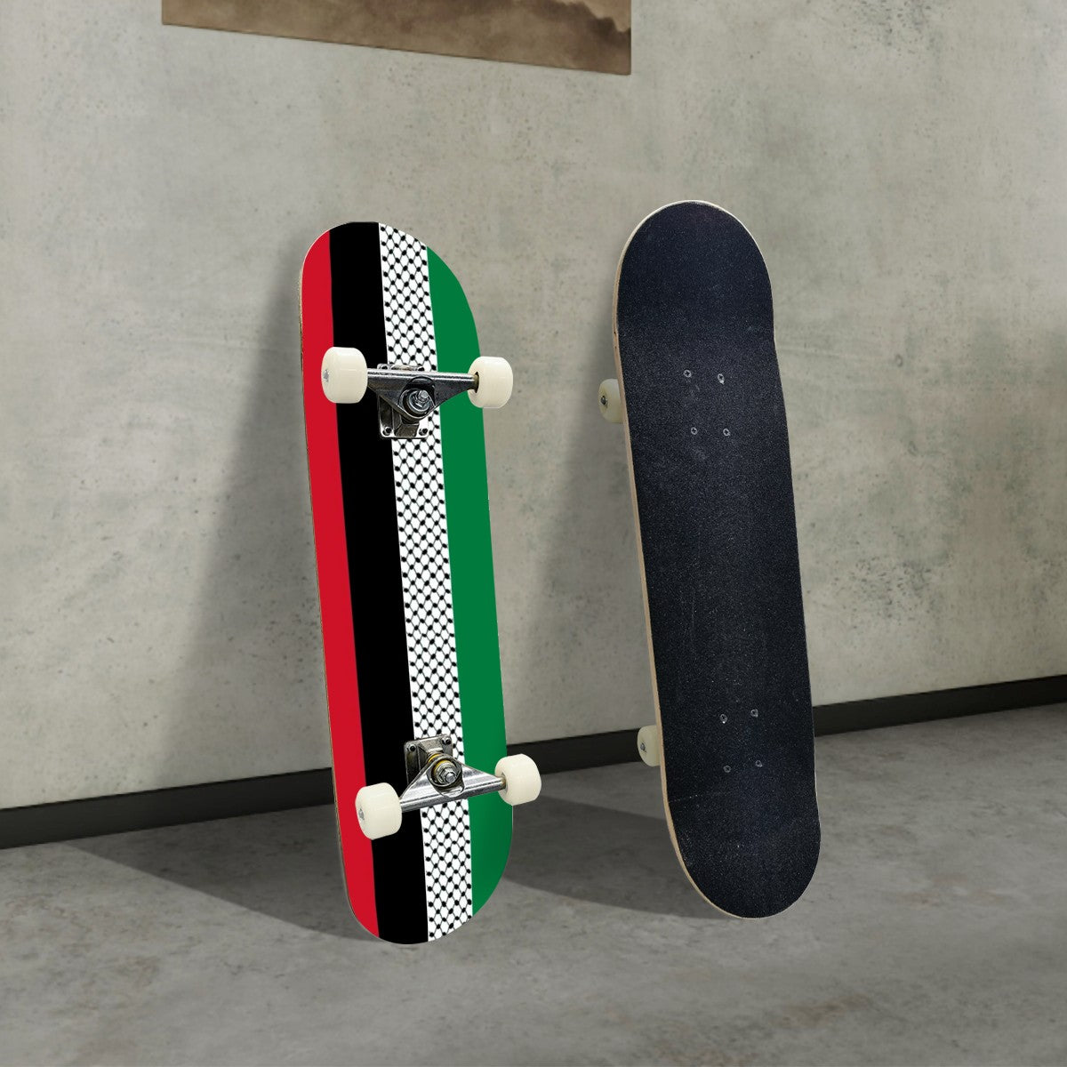 Palestinian Flag Keffiyeh Skateboard