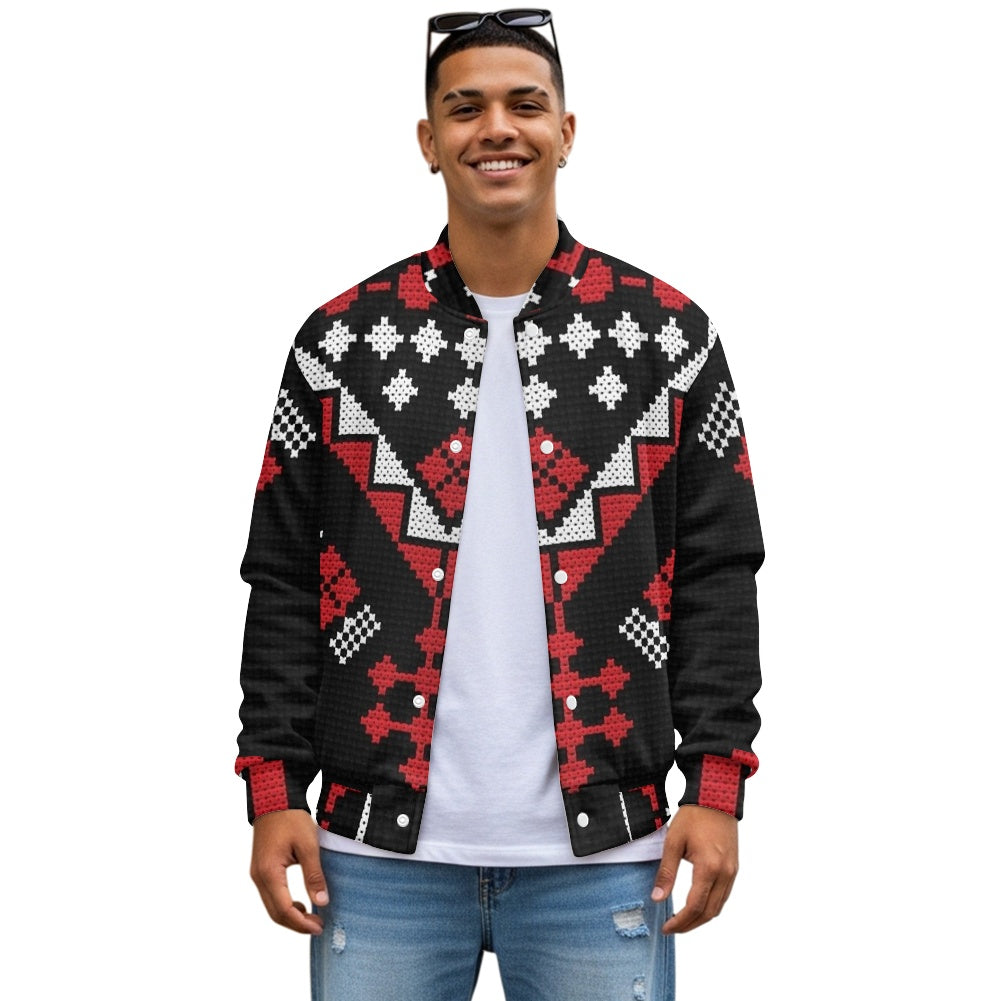 Palestinian Men's Tatreez Print Jacket