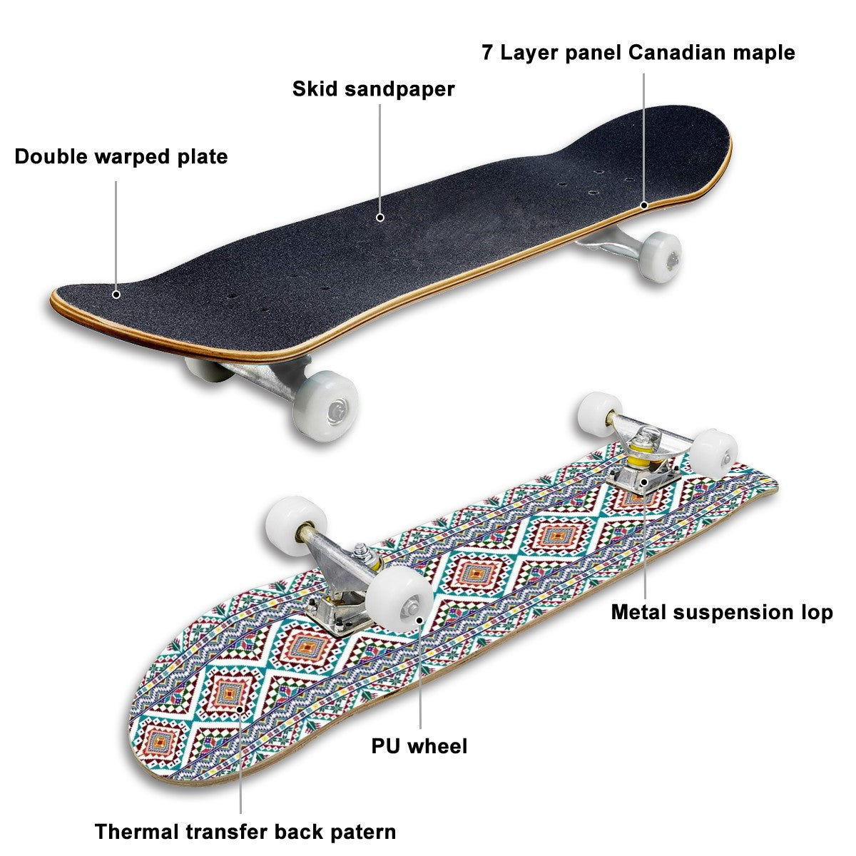 Palestinian Tatreez Skateboard
