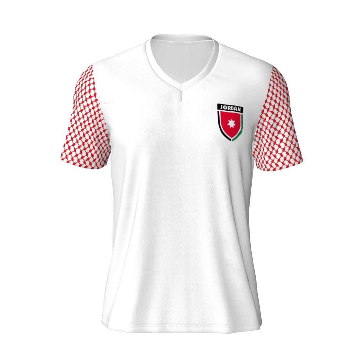 Jordan Nashmi Shemagh Men V-Neck Short Sleeve Football Basketball Soccer World Cup Rugby Jersey