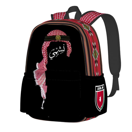Men نشمي Jordanian World Cup 2026 Large Capacity Oxford Backpack with Cloth Side Pockets