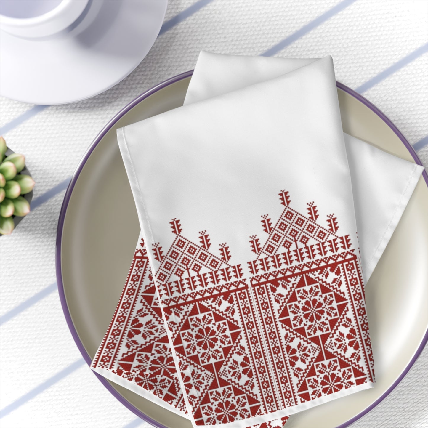 Henna Decorative napkins, Wedding, Bridal shower, 4 piece set, Made in USA