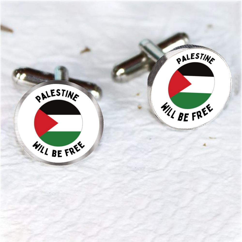 Palestine will be Free Fashion Cufflinks Tuxedo Studs