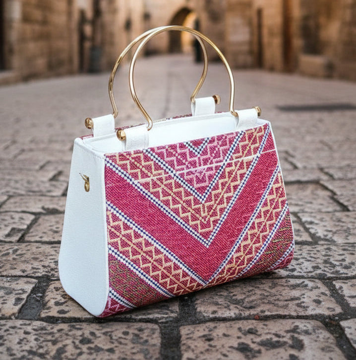 Stylish Designer Authentic Handmade Embroidered Palestinian Tatreez Handbag