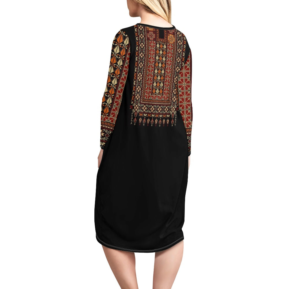 Palestinian Tatreez Long Sleeve nightdress