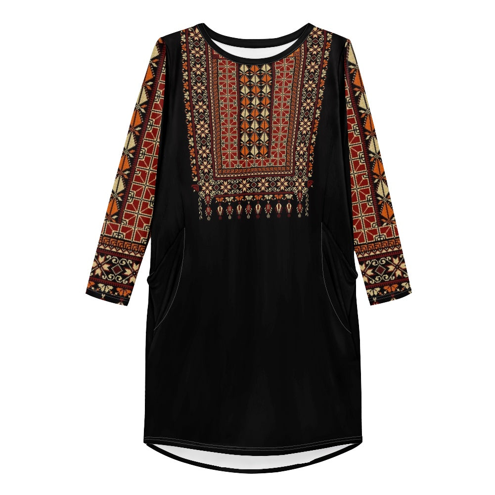 Palestinian Tatreez Long Sleeve nightdress