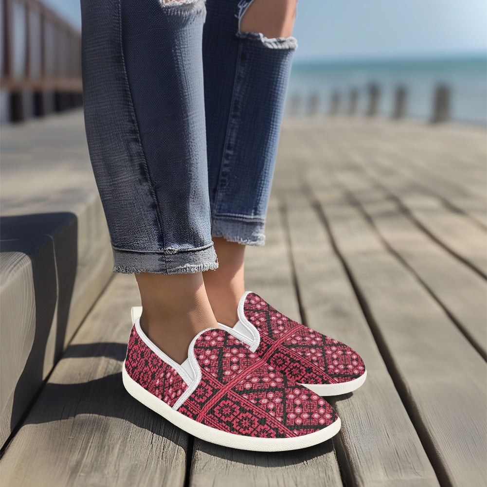 Palestinian Tatreez Print Flat Mesh Shoes