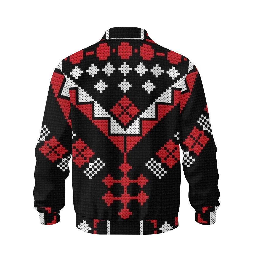 Palestinian Men's Tatreez Print Jacket
