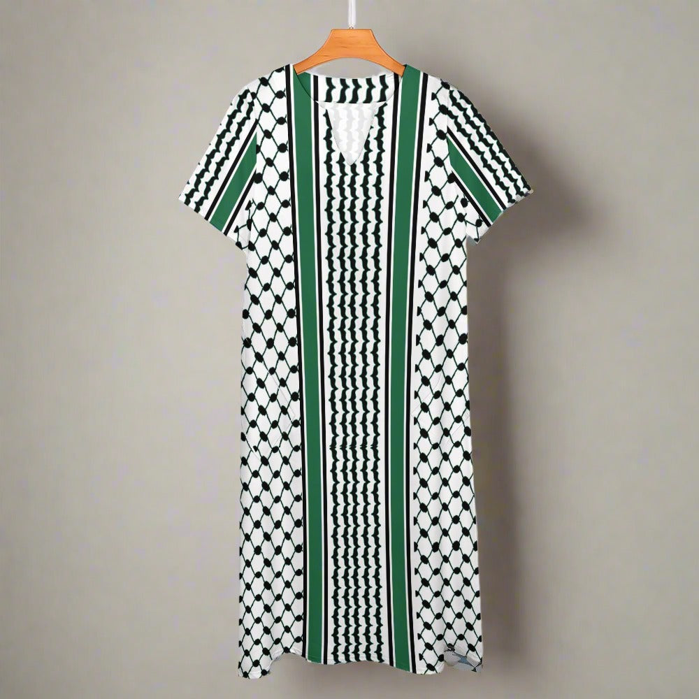 Palestinian Kuffiyeh 7-Point Sleeve Dress