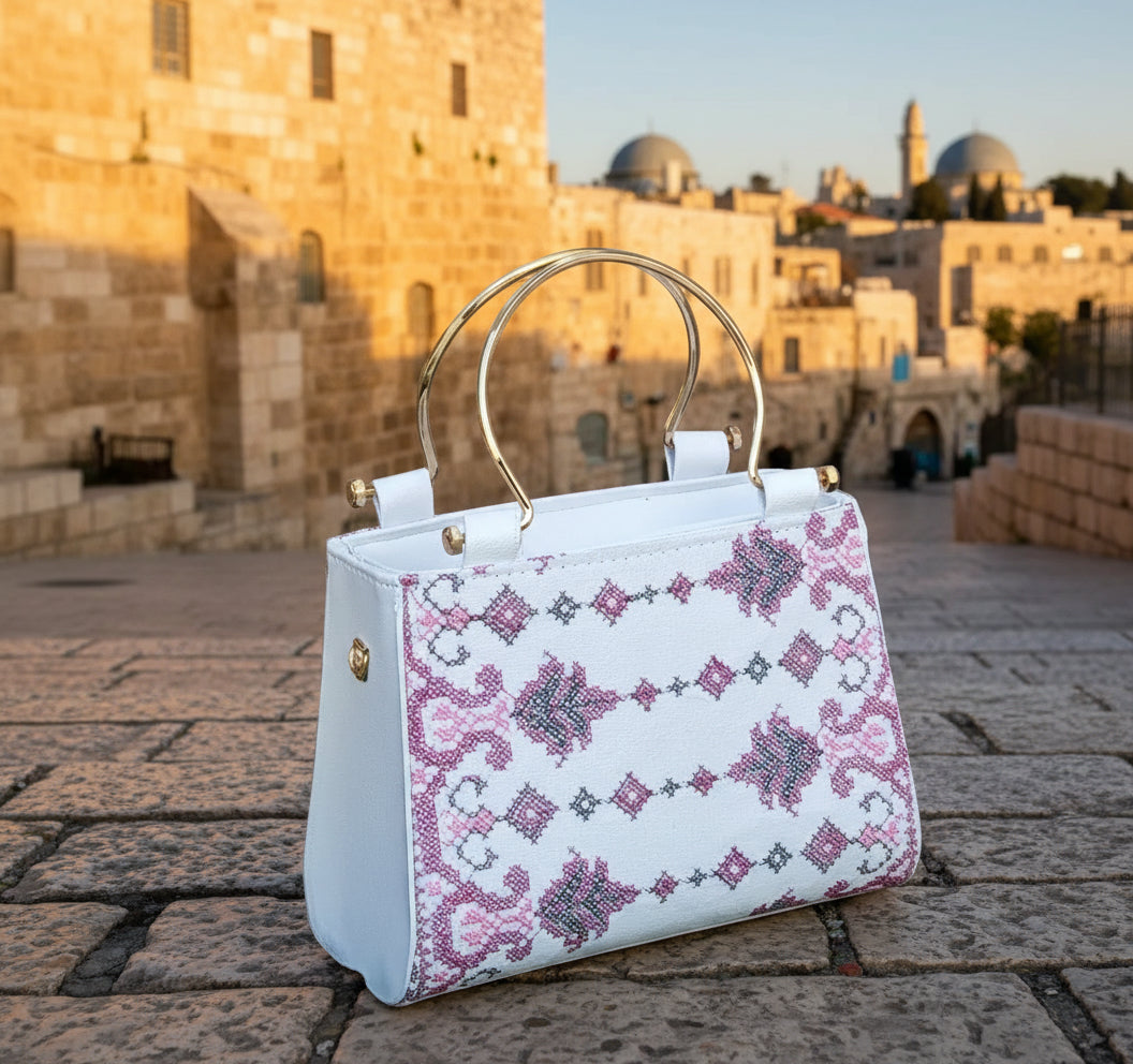 Stylish Designer Authentic Handmade Embroidered Palestinian Tatreez Handbag