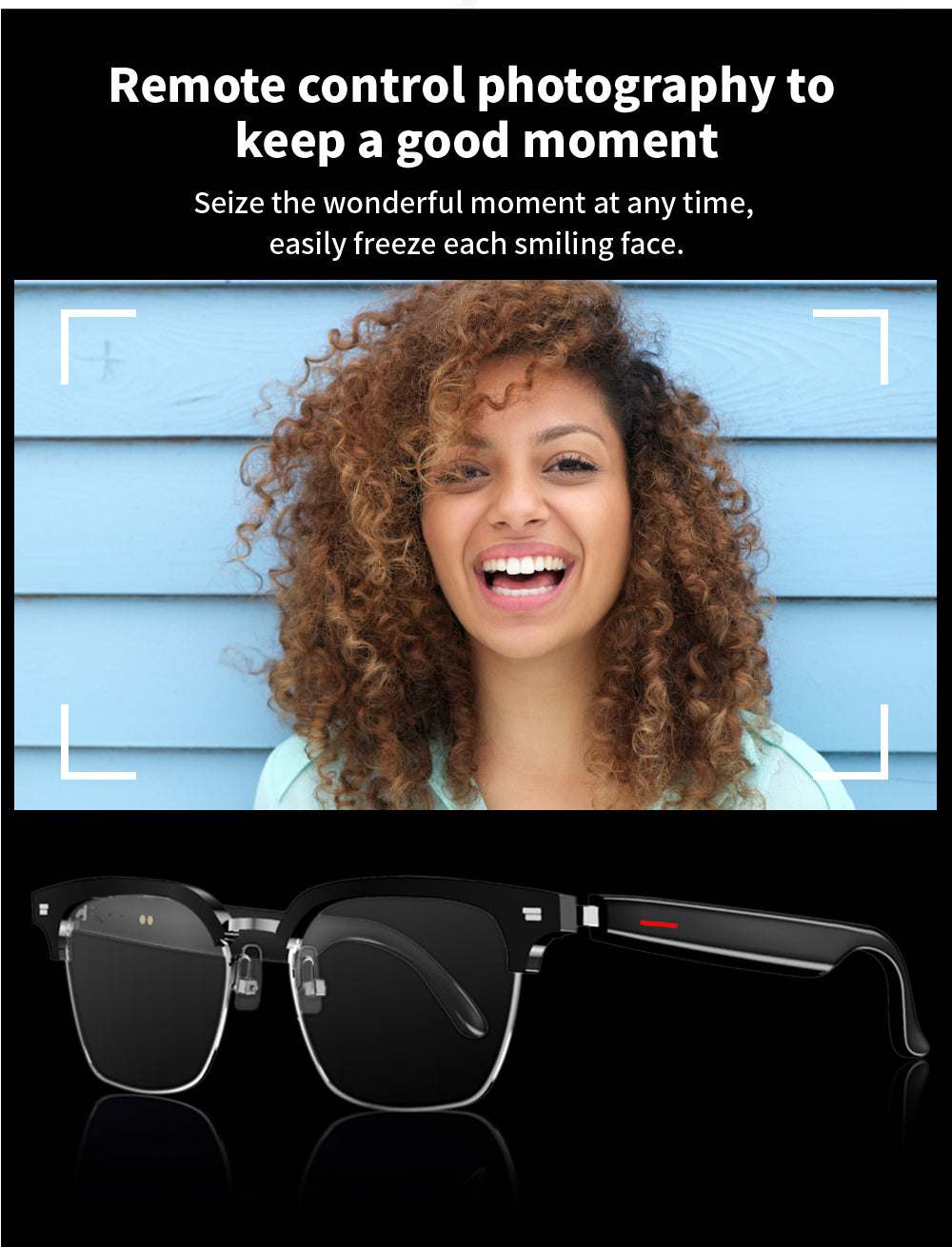 Stylish Bluetooth Arabic Language Audio Calling Smart Glasses