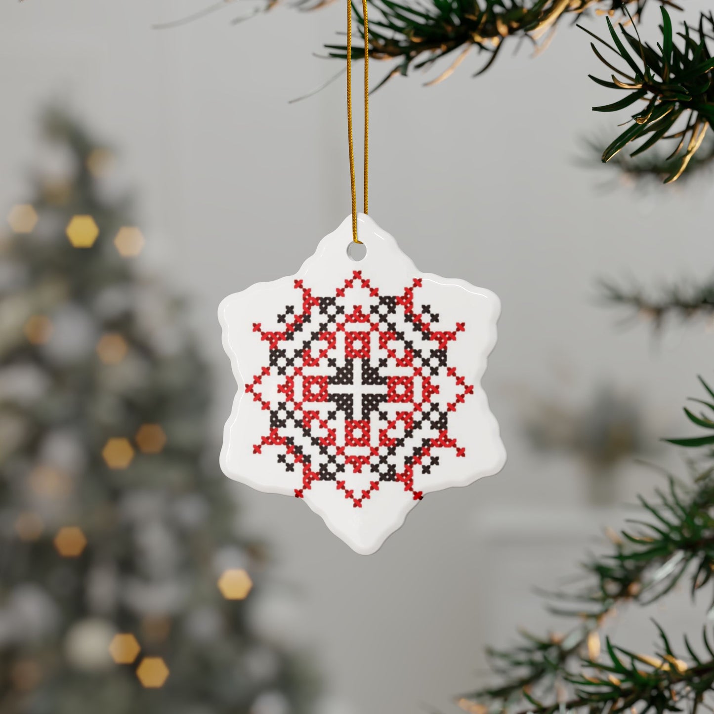 Palestinian Christmas Tree Ceramic Ornaments (1pc, 3pcs, 5pcs)