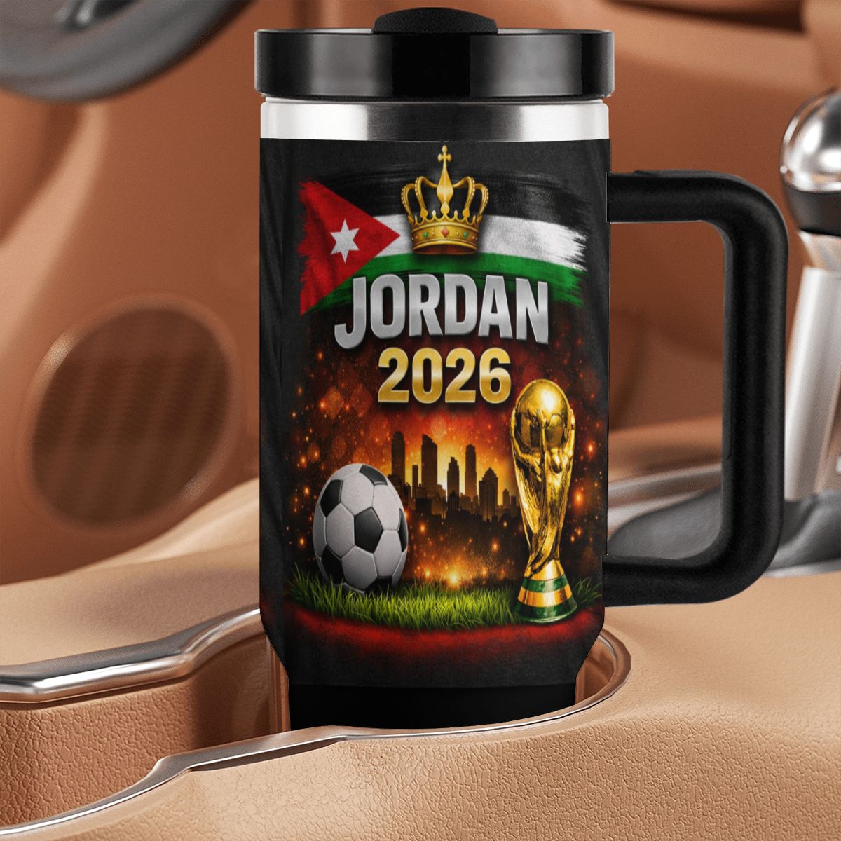 Jordan 2026 World Cup 40oz Tumbler with Handle and Straw (Made in USA)