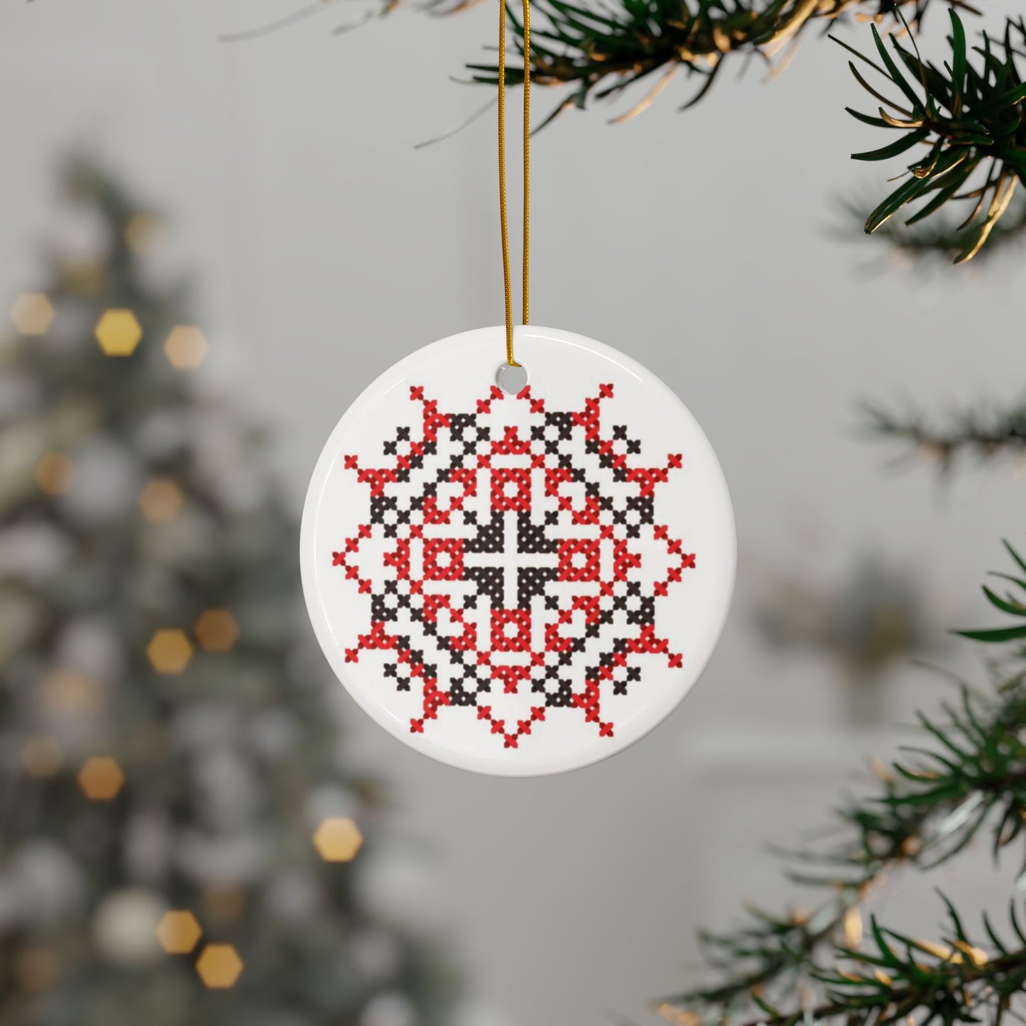 Palestinian Christmas Tree Ceramic Ornaments (1pc, 3pcs, 5pcs)