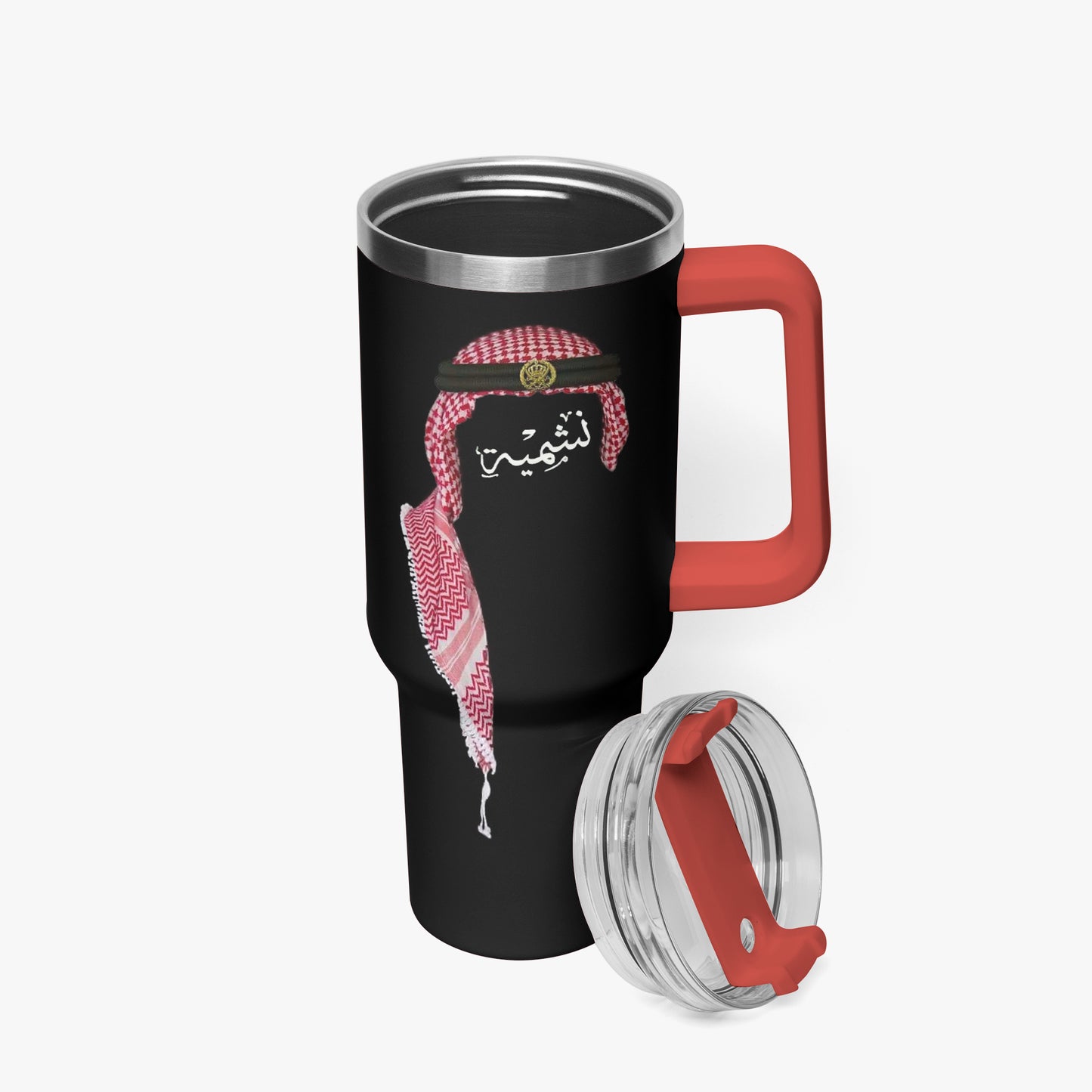 Woman Jordan 40 oz World Cup "نشمية" Tumbler with Handle and Straw