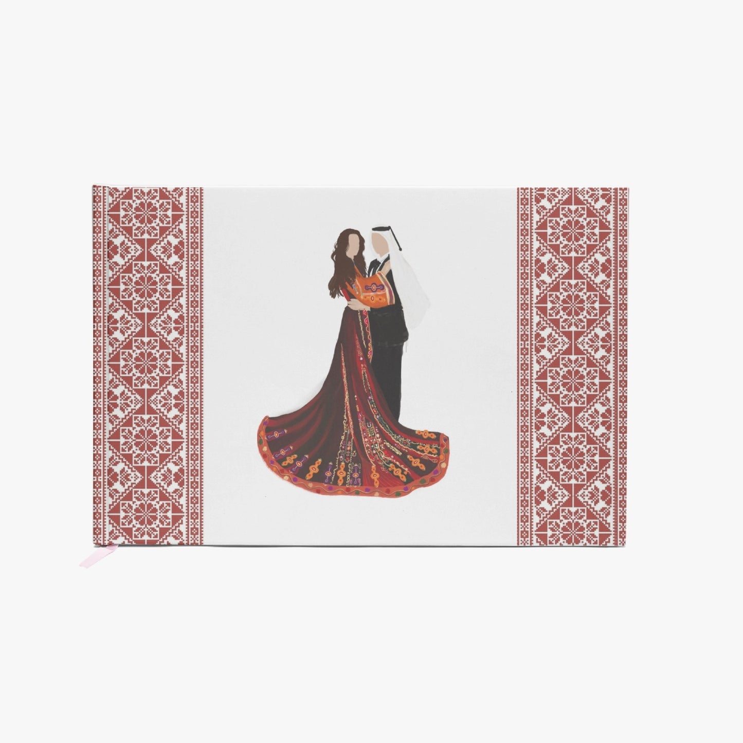 Palestinian Wedding Rectangle Wedding Guest Book, Henna